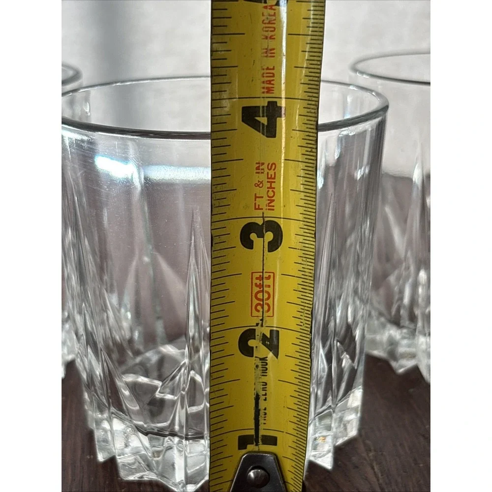 Set Of 3 Vintage Double Old‎ Fashioned Glass Verona by Crystal Clear Industries